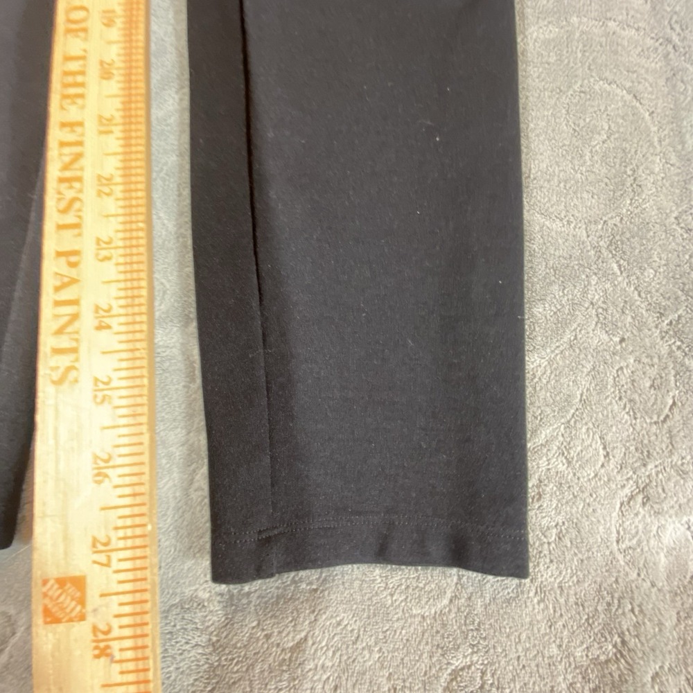 Eileen Fisher Black Stretch Slim Pants Small Petite Zip Hem Rayon Blend Pull-On - Picture 10 of 11
